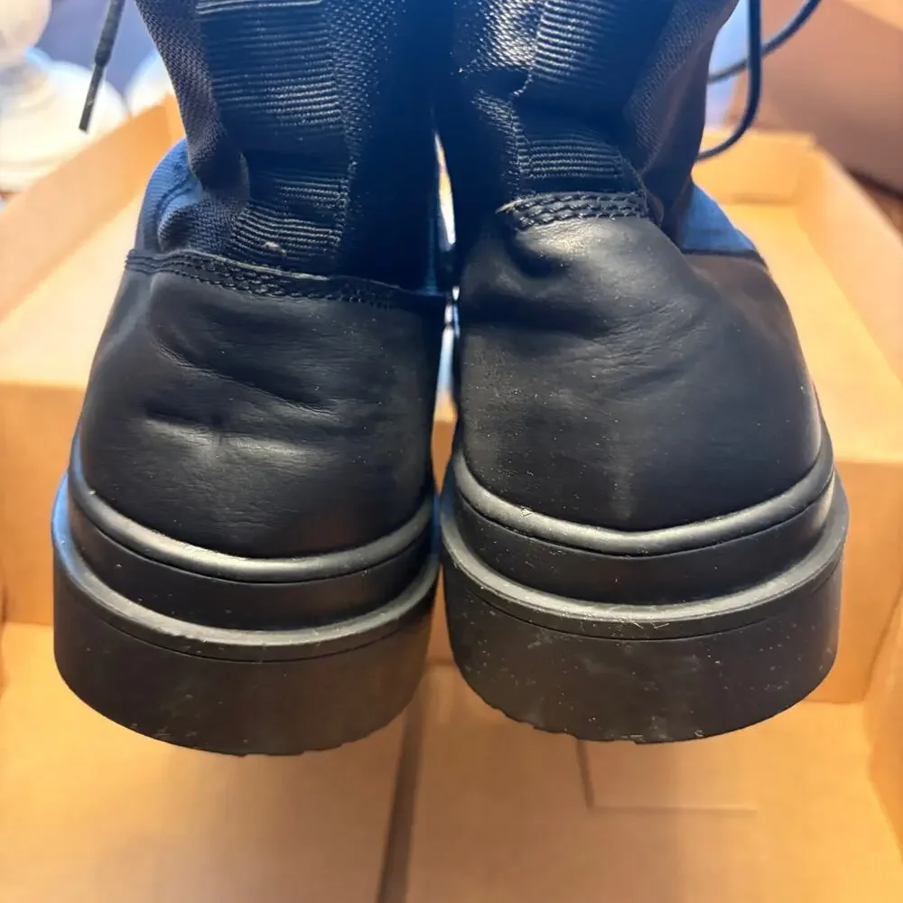 Madden Mens Combat Boots 11.5 Black Leather Insulated Water Resistant Leather